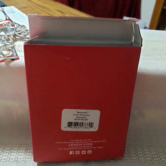 Vintage Lenox Bejeweled Cross Ornament - Picture 6 of 7